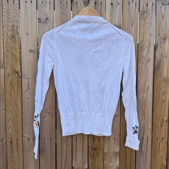 rag & bone White Knit embroidered cardigan - Picture 7 of 7